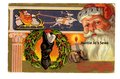 Vintage Christmas Printable Santa Claus With Candle 1909 FULL Size Postcard - INSTANT DOWNLOAD - Junk Journal - Scrapbooking - Gorgeous!