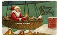 Vintage Santa Claus In Blimp Basket 1907 FULL Size Postcard - INSTANT DOWNLOAD - Junk Journal Printable - Scrapbooking - Gorgeous!