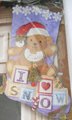 Christmas Stocking, HANDMADE GREEN LINE Bucilla Baby's First Christmas, Holiday Stockings, Custom Stockings, Teddy Bear Christmas