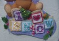 Christmas Stocking, HANDMADE GREEN LINE Bucilla Baby's First Christmas, Holiday Stockings, Custom Stockings, Teddy Bear Christmas