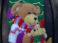 Finished Christmas Stocking TEDDY BEAR Dimensions Feltworks From Kit 8115 Baby Bear Gifts Presents Sweater Applique Felt Completed!