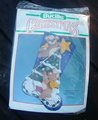 NEW! Bucilla Christmas Trimming Teddies Felt Applique Stocking Kit 82608 Sequins Jeweled Applique Teddy Bear DIY Stocking Kit Star Tree Gift