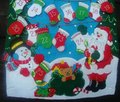 NEW Advent Calendar Handmade FINISHED Bucilla Mittens & Stockings COMPLETED Felt Wall Hanging 86735 Vintage Advent