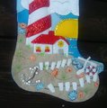 Light House Christmas Stocking Handmade Bucilla Seagull Sea Sun Sand Beach Gift Idea Tropical Christmas Couples Stockings