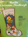 Retro Christmas Stocking, FINISHED Vintage Bucilla Kit, JUMBO Winter's Playmates Stocking 2810, Personalized Stockings, Embroidered Stocking