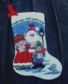 Christmas Stocking HANDMADE Bucilla Carolers From 84943 Singing Choir Felt Holiday Decor Finished Holiday Stocking Decor Santa Claus