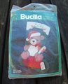 Christmas Stocking Kit #82422 RARE Bucilla Vintage 1980's Teddy Claus Felt Sequins Beads Jeweled Kit Retro Bear Stocking