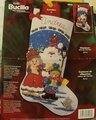 Christmas Stocking HANDMADE Bucilla Carolers From 84943 Singing Choir Felt Holiday Decor Finished Holiday Stocking Decor Santa Claus