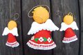Adorable FINISHED Bucilla 1970's Handmade Angels Tree Topper & Ornament Set 2829 Ornament Table Topper Retro Christmas Decor Tree Trimming