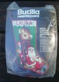 Handmade Christmas Stocking Mail Bag, Vintage Bucilla Finished Kit Grandfather Clock Needlepoint Painted Christmas Decor Santa Kids