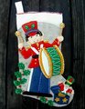 Musical Christmas Stocking | Finished HANDMADE Bucilla TOY SOLDIER | Maria Stanziani #85434 | Holiday Stocking | Personalized Stockings