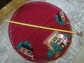 Vintage 2000 FINISHED Handmade BUCILLA Santa's Lodge Tree Skirt Tablecloth 84276 Camping Holiday Decor Retro Christmas Gift Idea