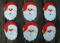 NEW Vintage HANDMADE FINISHED Santa Claus Face Silverware Pocket Sequin Felt Set Sequins Beads Bells Christmas Dinner Tableware Gift Idea