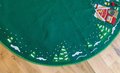 Handmade LINED Tree Skirt, Finished Bucilla CHRISTMAS VILLAGE Tree Skirt, Table Cover #83980 Handmade Trees Houses Winter Village