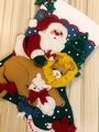 Custom Christmas Stockings, Handmade Bucilla Finished Kit, Peace on Earth, Holiday Stocking, Santa Claus Family Stockings