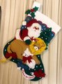Custom Christmas Stockings, Handmade Bucilla Finished Kit, Peace on Earth, Holiday Stocking, Santa Claus Family Stockings
