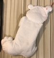 Christmas Stocking, Custom Stocking, Handmade Bucilla SNOW BEAR Holiday Stocking, 1980's Personalized Stocking, Teddy Bear Stocking