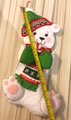 Christmas Stocking, Custom Stocking, Handmade Bucilla SNOW BEAR Holiday Stocking, 1980's Personalized Stocking, Teddy Bear Stocking
