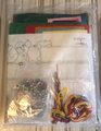 Vintage BUCILLA Christmas Eve Kit #2833 Santa Claus Window 1970's Retro DIY Jeweled Panel Wall Hanging Holiday DIY Craft Kit