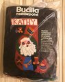 Vintage Bucilla "PAINTED" Needlepoint Christmas Stocking Kit 60600 YULETIDE GIFTS anta Claus Holiday Stocking Circa 1970's Holiday Decor