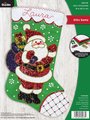 Christmas Stockings, Handmade Custom Stocking Bucilla Glitz Santa Claus Felt Holiday Stocking Birds Fireplace Decor Christmas Socks