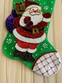 Christmas Stockings, Handmade Custom Stocking Bucilla Glitz Santa Claus Felt Holiday Stocking Birds Fireplace Decor Christmas Socks