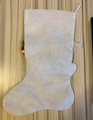 Christmas Stocking, Custom Stocking, Handmade Bucilla Santa & Candy Cane Jeweled Holiday Stocking, 1980's Personalized Stocking, 32263