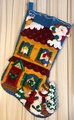 Handmade Custom Stocking, Bucilla VICTORIAN HOUSE Santa Claus Felt Holiday Stocking Christmas Stockings Fireplace Decor Christmas Socks