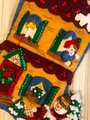 Handmade Custom Stocking, Bucilla VICTORIAN HOUSE Santa Claus Felt Holiday Stocking Christmas Stockings Fireplace Decor Christmas Socks