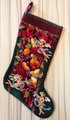 Handmade Christmas Stocking, Vintage Bucilla Finished Kit, Christmas Elegance Angels Holiday Needlepoint Stocking Embroidery 60704