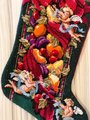 Handmade Christmas Stocking, Vintage Bucilla Finished Kit, Christmas Elegance Angels Holiday Needlepoint Stocking Embroidery 60704