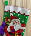 Christmas Stockings, Handmade Custom Stocking Bucilla Glitz Santa Claus Felt Holiday Stocking Birds Fireplace Decor Christmas Socks