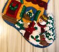 Handmade Custom Stocking, Bucilla VICTORIAN HOUSE Santa Claus Felt Holiday Stocking Christmas Stockings Fireplace Decor Christmas Socks