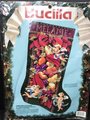 Handmade Christmas Stocking, Vintage Bucilla Finished Kit, Christmas Elegance Angels Holiday Needlepoint Stocking Embroidery 60704