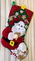 Christmas Stocking NEW Handmade BUCILLA Snack Time Santa Claus LINED Custom Personalized Holiday Stockings Finished Bucilla Kit