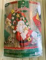 Christmas Stocking NEW Handmade BUCILLA Snack Time Santa Claus LINED Custom Personalized Holiday Stockings Finished Bucilla Kit