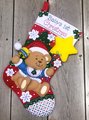 NEW Baby's First Christmas Stocking Handmade BUCILLA Personalized Holiday Stockings Finished Bucilla Kit Holiday Stockings