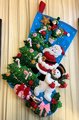New BUCILLA Christmas Stocking, Handmade The Finishing Touch, Santa Claus Finished Bucilla Kit, Fireplace Decor, Personalized Stocking