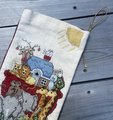 Rare Vintage SUNSET Counted Cross Stitch NOAH's ARK Christmas Stocking, Handmade Holiday Stocking, Custom Stockings, Embroidered Stockings