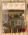 Vintage 1980 Sunset Needlepoint Kit, CHRISTMAS DOLLHOUSE Christmas Stocking Kit, DIY Holiday Stocking Craft Kit Needlework Sunset Stitchery