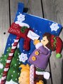 Christmas Stocking BUCILLA DEAR SANTA Felt Christmas Stocking, New Handmade Bucilla Kit Custom Stockings Embroidered Stockings
