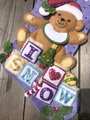 New Christmas Stocking | Handmade BUCILLA BABY BEAR Felt Holiday Stocking | Finished Bucilla Kit | Custom Stockings | Embroidered Stockings