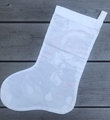 Christmas Stocking, FINISHED 1995 Bucilla Santa's Furry Friends Stocking, Handmade Counted Cross Stitch Holiday Stocking, Needlepoint