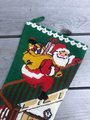 Christmas Stocking Vintage 1970's Bucilla "PAINTED" Needlepoint Santa Claus Stocking Holiday Stocking Personalized Stocking