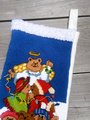 Christmas Stocking Vintage FINISHED Dimensions Needlepoint Tree of Teddies 9080 Handmade Holiday Stocking, Embroidered Stockings