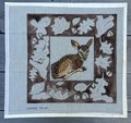 Needlepoint Canvas Custom Design Vintage 1970's Charisse Taylor Handpainted Deer Fawn / Doe