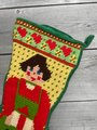 Handmade Christmas Stocking Vintage Retro Handmade FINISHED 1970s "MOM" Needlepoint Christmas Stocking Holiday Decor