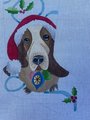 NEW Handpainted Holiday Hound STITCHES ST017 Needlepoint Christmas Stocking Canvas Holiday Decor Dog Puppy Pets