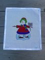 NEW Vintage BEAU GESTE Handpainted Needlepoint Christmas Canvas Snowman