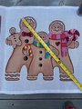 Handpainted Needlepoint Christmas Canvas | Vintage GINGERBREAD FAMILY |